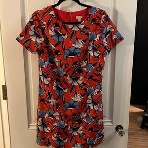 JCrew Floral Red Dress